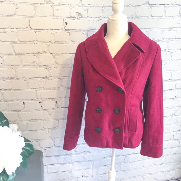 Merona Wool Berry Double Breasted Coat - Picture 1 of 6